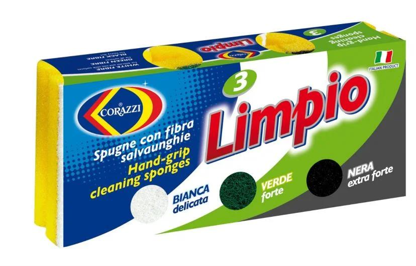 Limpio Tris Three Fibre Cleaning Sponges