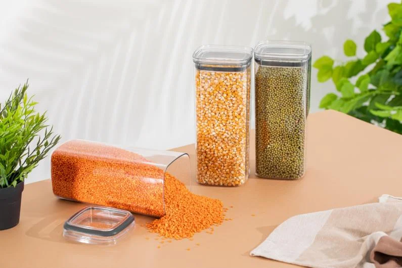 Caja de almacenamiento de plástico cristal