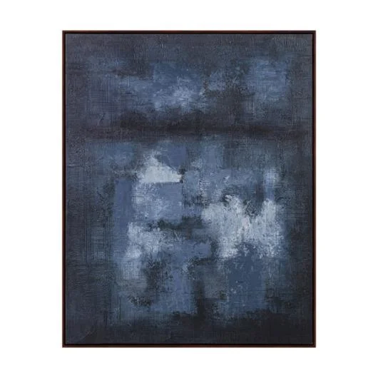 Framed Gesso Canvas with Hand Paint