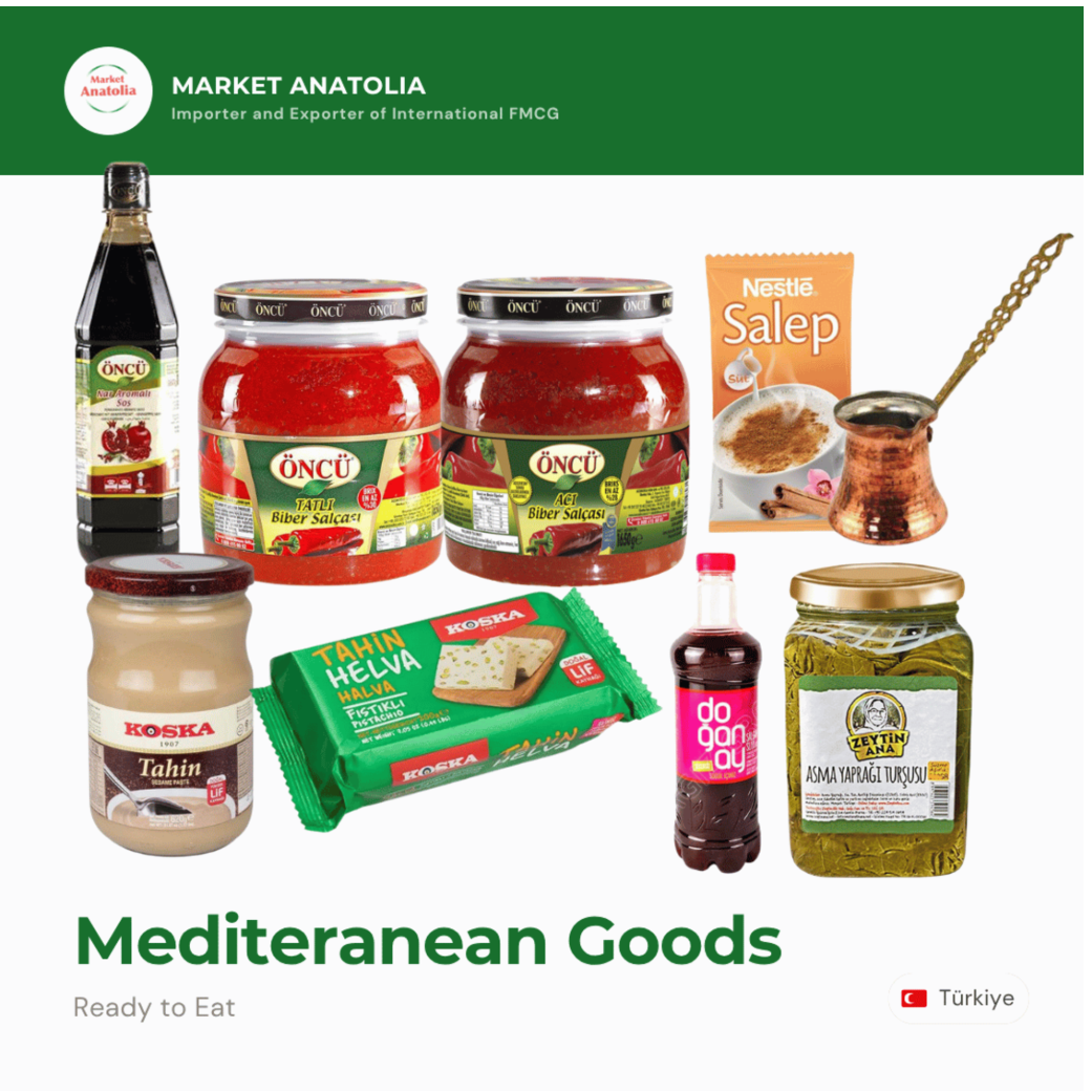 Prodotti alimentari per la ristorazione mediterranea