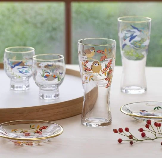 Premium Nippon Taste Lucky Birds Glassware