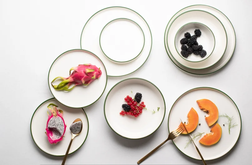 Modest Green Tableware