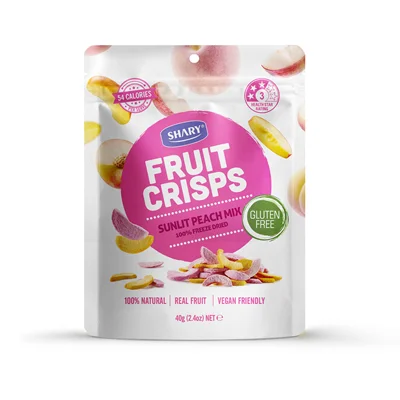 Chipsi za Peach zilizokaushwa kwa kufungia