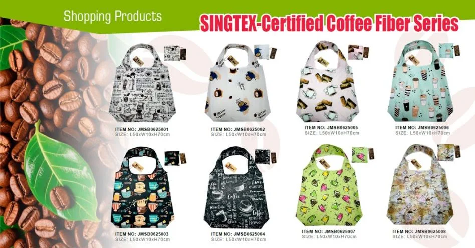 Coffee Fiber Foldable Shopping Bag