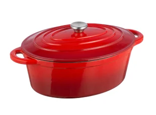 Oval Enameled Cast Iron Roaster