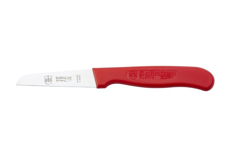 Red Plastic Handle Solingen Paring Knife