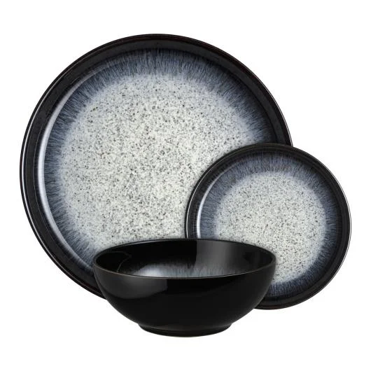 Seti ya Chakula ya Denby Pottery Halo Coupe ya Vipande 12