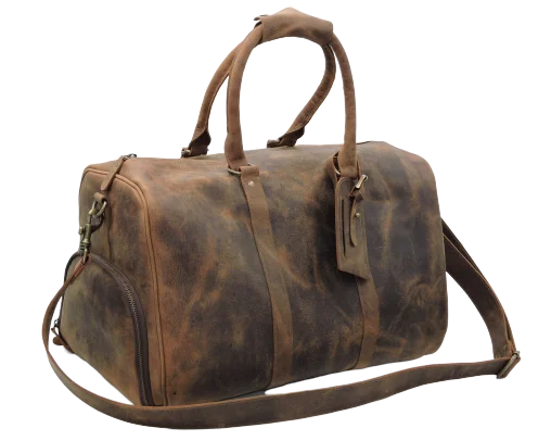 Handmade Leather Duffle Bag