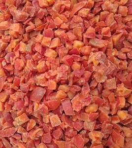 Gefrorene gewürfelte rote Paprika