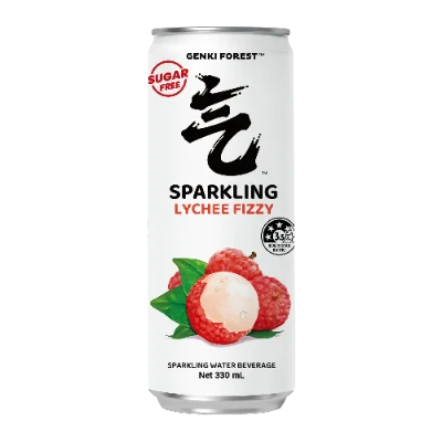 Genki Forest Sparkling Water Beverage - Lychee Fizzy Flavour 330ml