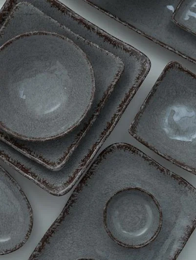 Crackle Light Grey Melamine Collection