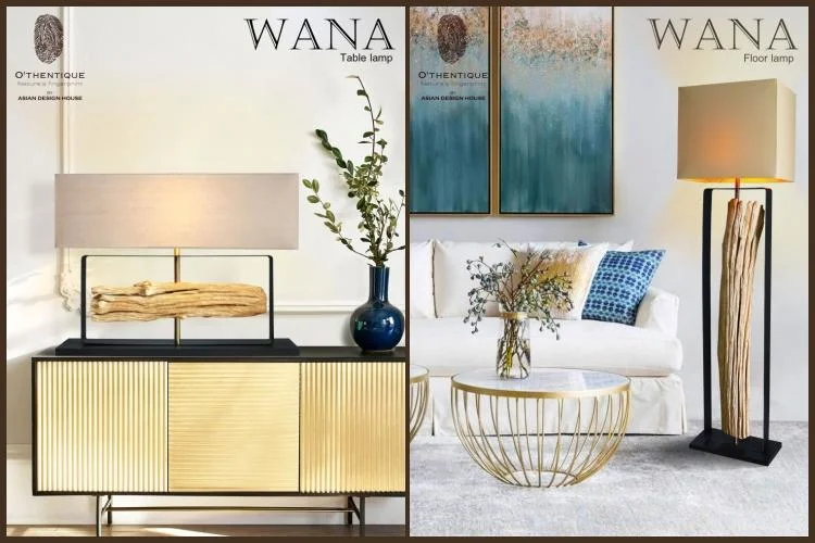 Wana Collection natürliche Tisch- und Stehleuchten