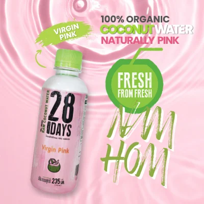 Virgin Pink—100% organic Nam Hom coconut water