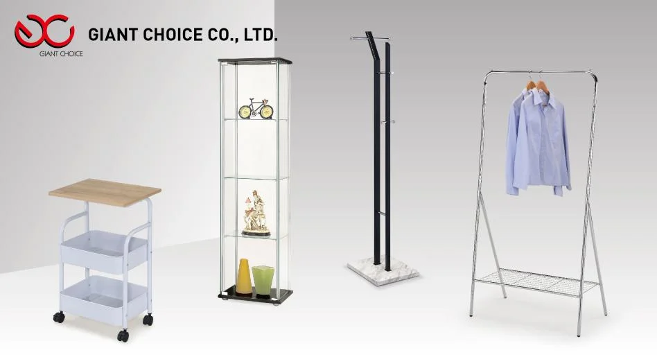 Storage Cart Glass Cabinet Clothes Rack