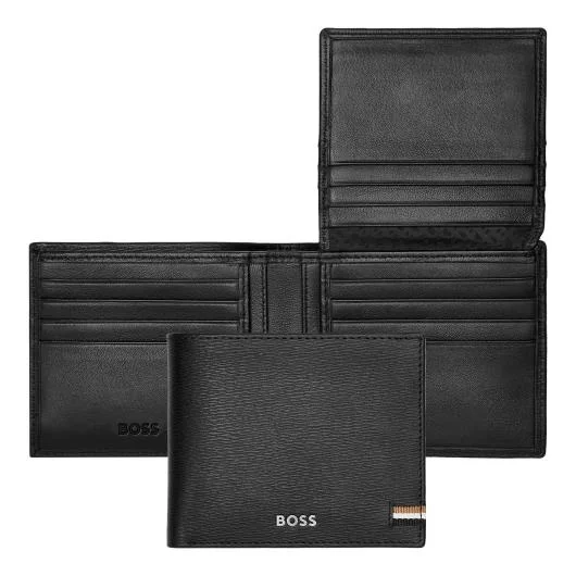 Carteira HUGO BOSS Iconic Preta com Aba