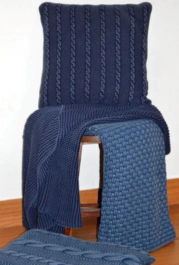 Stone Washed Knitted Cushion Covers and Throws