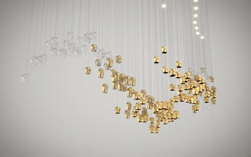 Chromatic Cloud Glass Lighting Sculpture