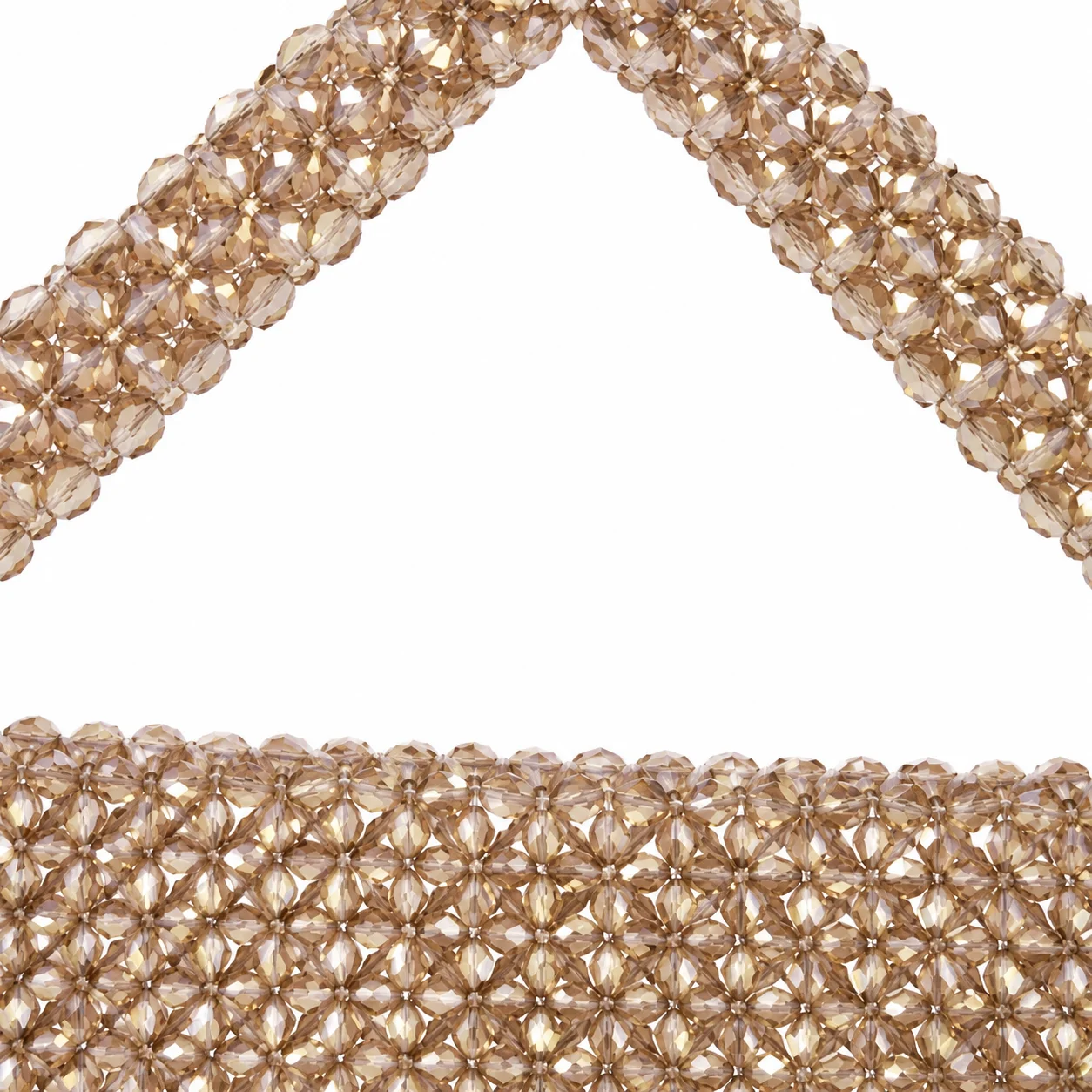 Borsa a mano in cristallo fatta a mano Viennetta Honey