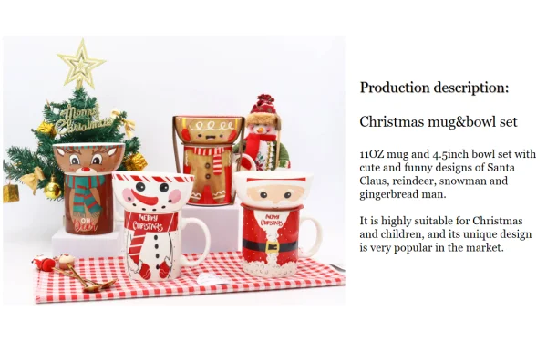 Christmas Mug and Bowl Set