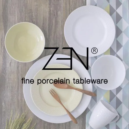 Tree Embossed Porcelain Dinnerware