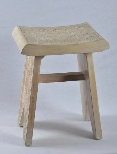 Wooden Carved Pattern Stool