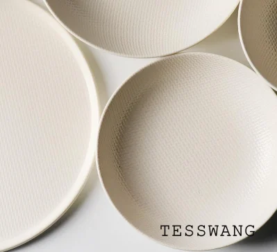 Woven Matte White Tableware Collection