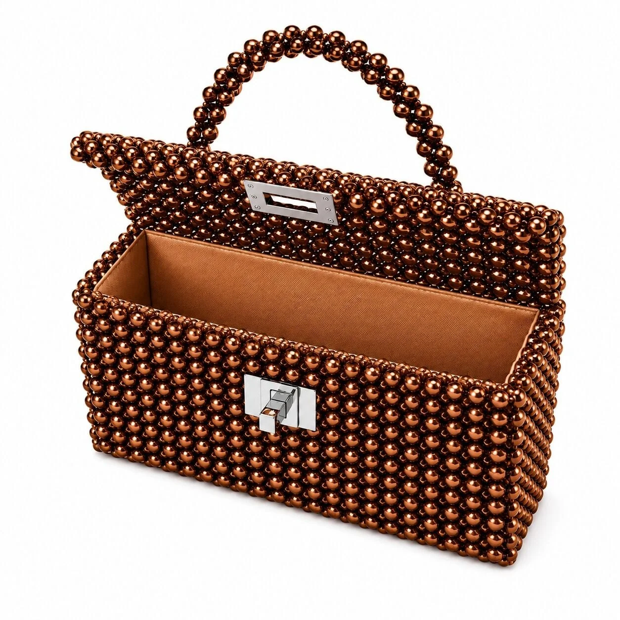 Panna Mocha Handmade Crystal Handbag