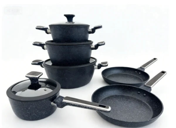 Speckled Marble Non-Stick Forged Aluminum Cookware Set