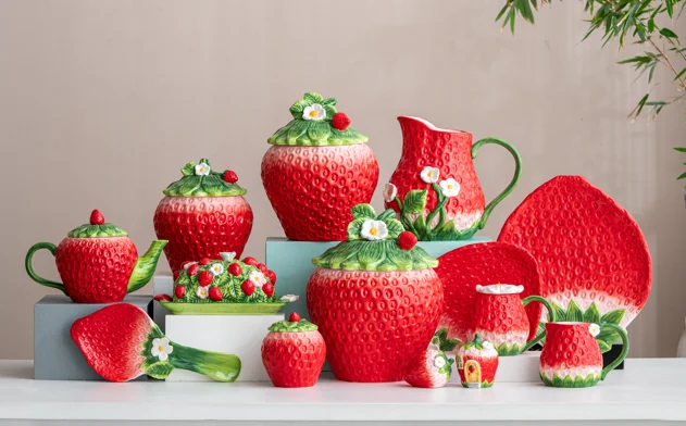 Spring Strawberry Kitchenware Items