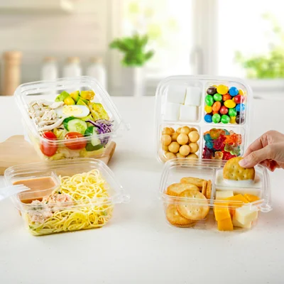 Tamper-Evident Multi-Compartment Snack Box