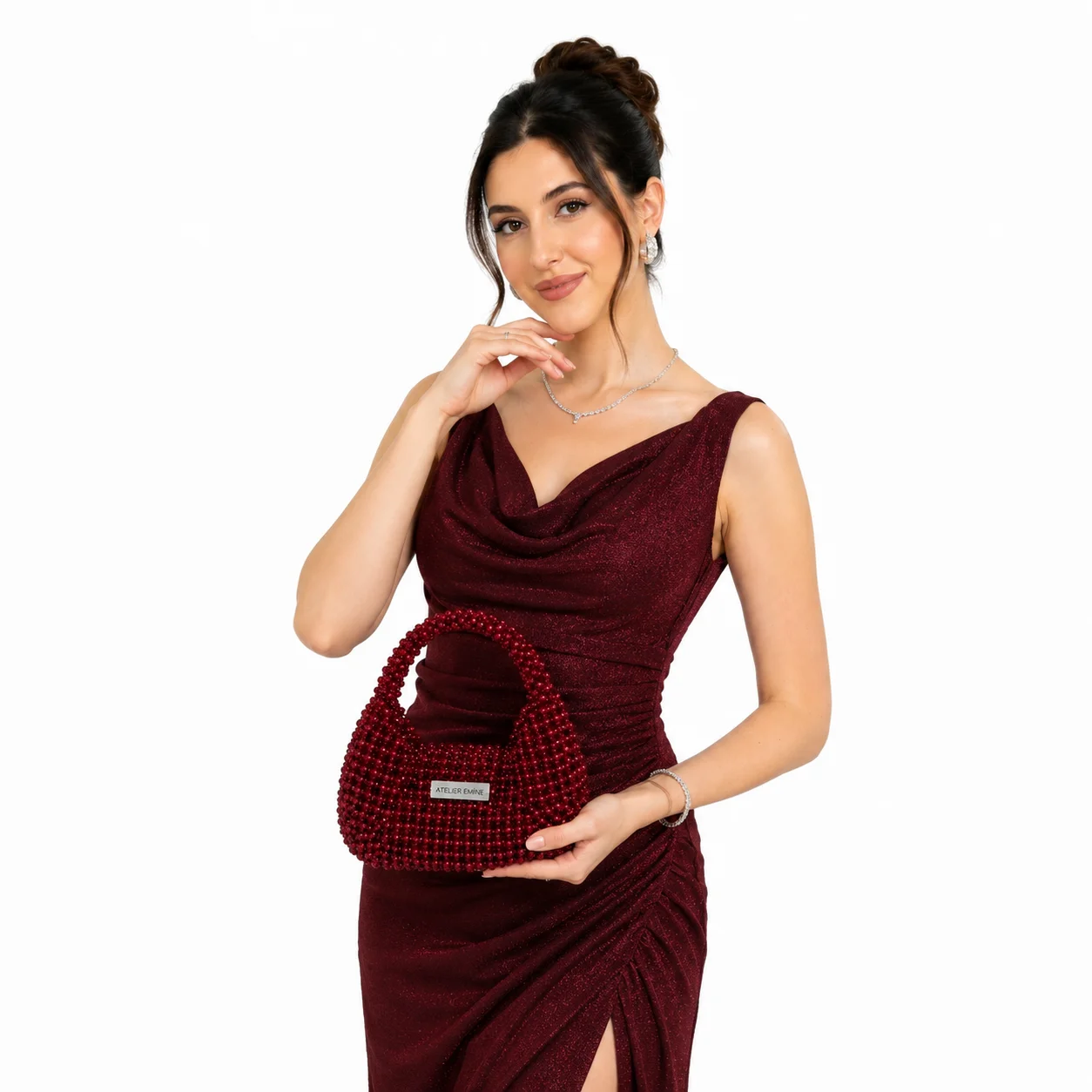 Stracci Berry Handmade Crystal Shoulder Bag