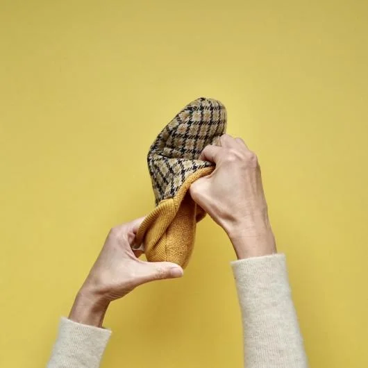 Japan Made Houndstooth Reversible Room Shoes