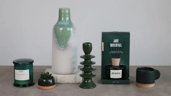 Edeng Ceramic Candle Holder Vase and Diffuser Set
