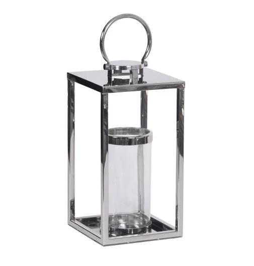 Stainless Steel Lantern with Glass