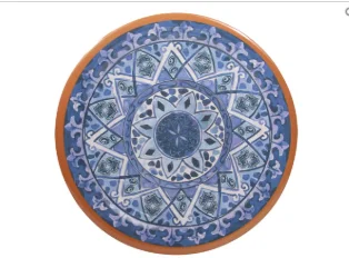 16 Inch Melamine Clayed Ripple Serving Platter