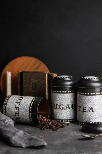 Mosaic Collection Tea Coffee Sugar Bin Set