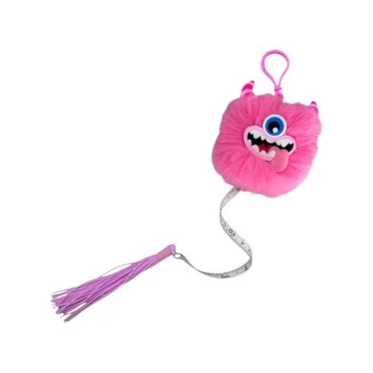 Plush Monster Tape Measure Keychain