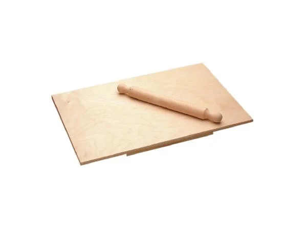 Wooden Pastry Board and Rolling Pin Set