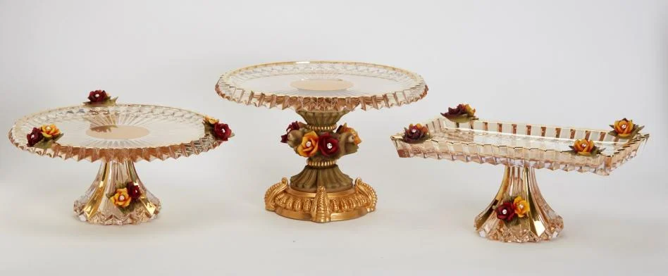 Cevik Handmade Painted Cake Plates