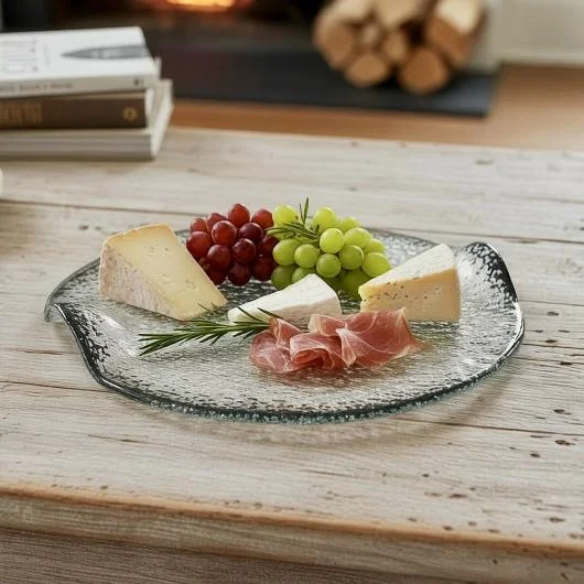 Serveware Collection Glass Plates with Handles