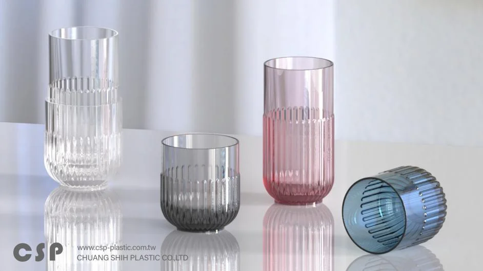 Rounded-Bottom Vertical-Ribbed Tumbler