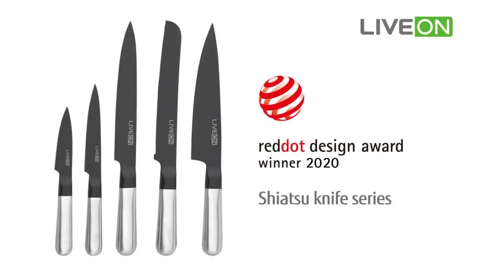 LIVEON Shiatsu Handle Kitchen Knife Set