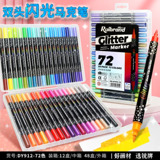 Sparkling Glitter Markers Stationery