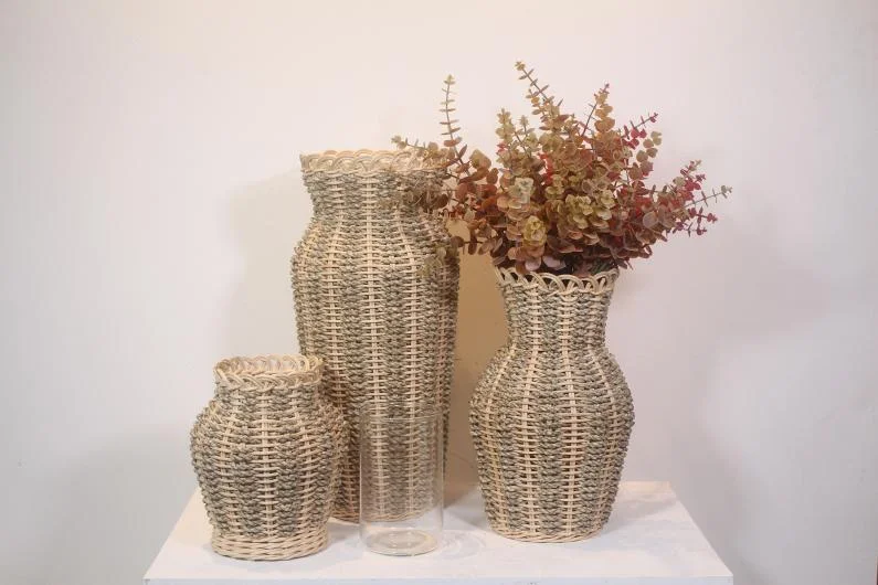 Seagrass Rattan Vase Collection