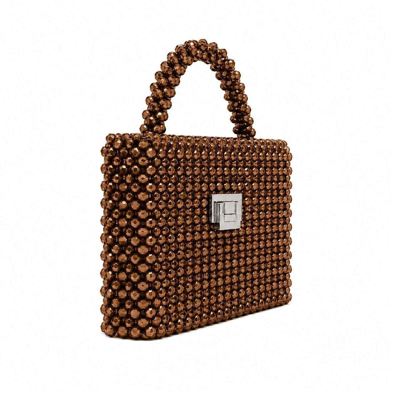 Panna Mocha Handmade Crystal Handbag