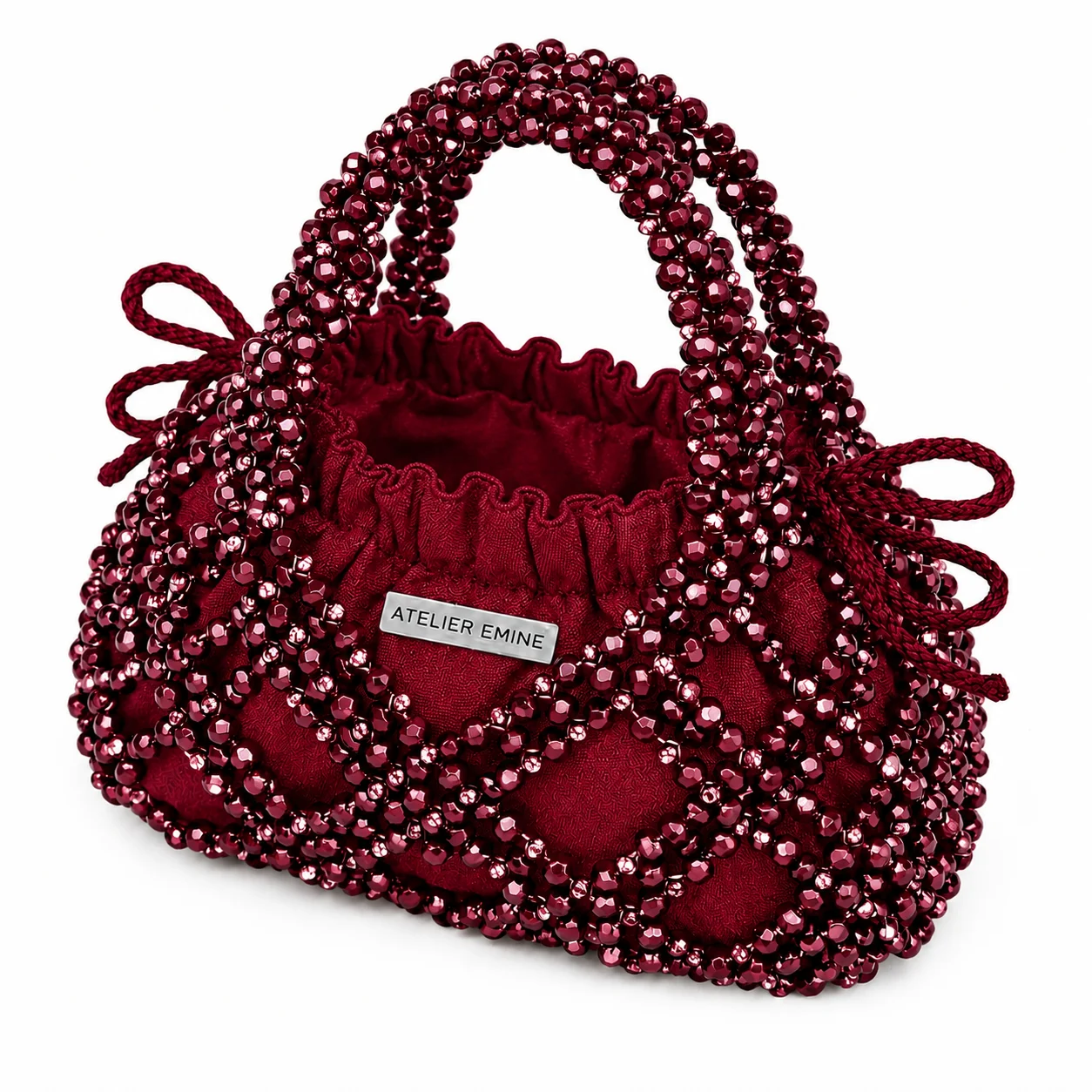 Budino Porpora Handmade Crystal Handbag