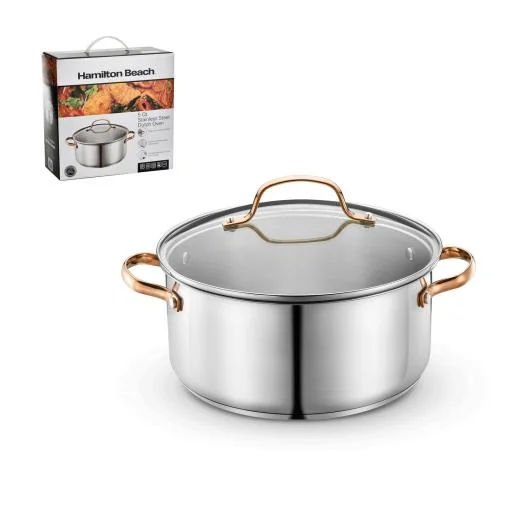 Hamilton Beach 5Qt Stainless Steel Dutch Oven