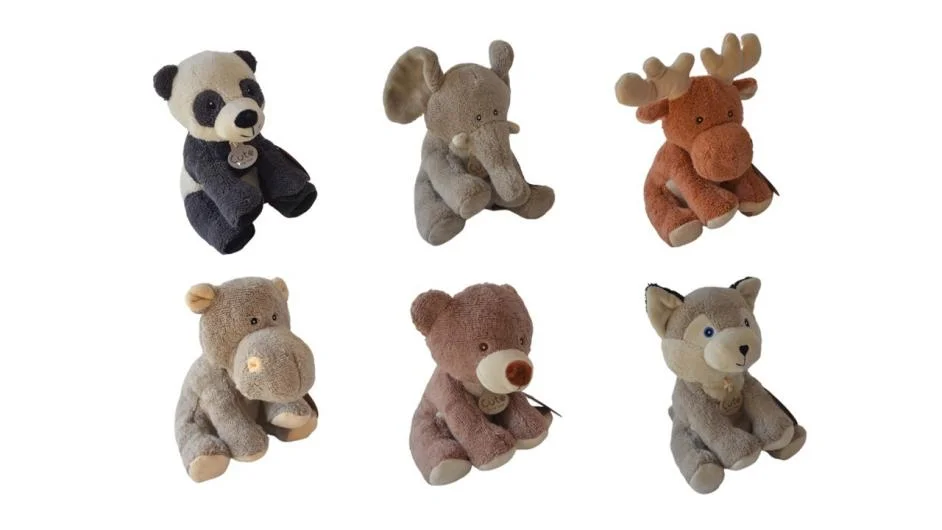 Organic Cotton Squat Animal Toys