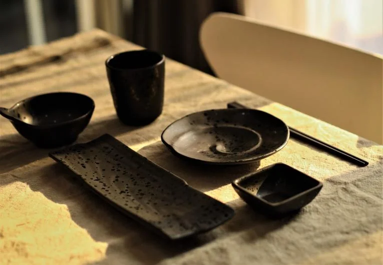 Matte Black Melamine Dinnerware Collection