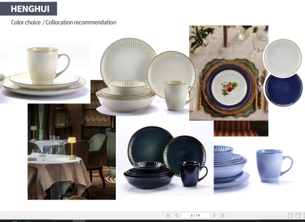 Reactive Glaze Dinner Sets